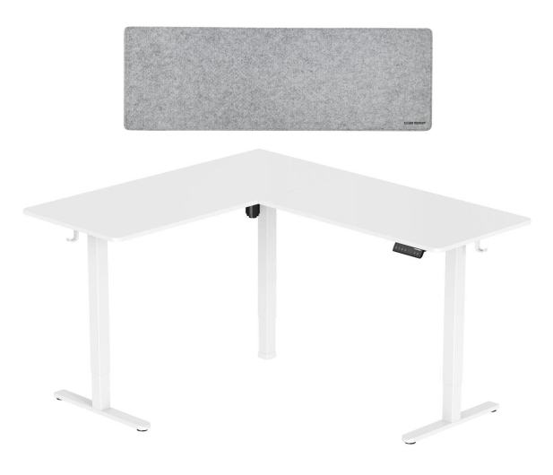 Silver Monkey Biurko elektryczne ECD-300 white + DESK MAT XL Jasnoszara - 1351558 - zdjęcie